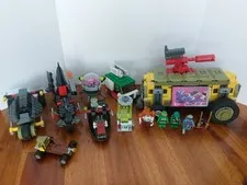 Lego TMNT Shellraiser Street Chase 79104 95% Complete With Extra Vehicles No Box