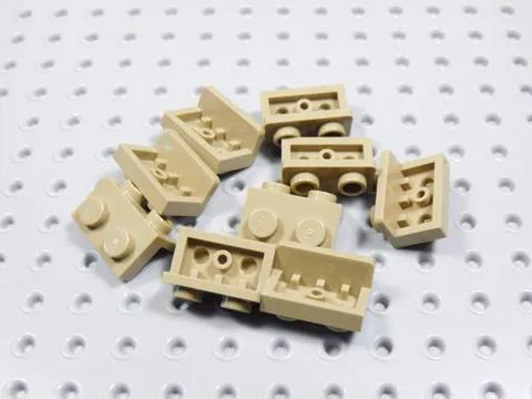 LEGO Lot of 9 Dark Tan 1x2-1x2 Brackets BN