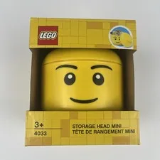 New LEGO Mini 4 x 4.5 Inch Plastic Storage Head | Smiling Brand New