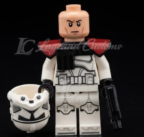 LEGO Star Wars Red ARC Clone trooper Red Pauldron  Accessory Dual shoulder