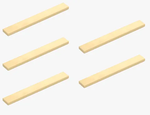5 New LEGO Tan 1x8 Tiles smooth flat panel 8x1 tile brick yellow 4162 4544139