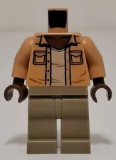 Lego Jurassic World Barry Sembene Minifigure NO HEAD