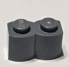 LEGO Parts - Dark Bluish Gray Brick 1 x 2 with Log Profile - No 30136