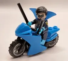 DC Superheroes Classic Nightwing + Motorcycle Custom Lego Minifigure Batman I