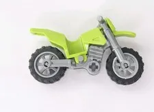 LEGO Dirt Bike Motorcycle Motocross Lime Green w/ Grey Chassis City Town