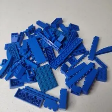 LEGO BLUE LOT  BRICKS BUILDING PIECES BRICK