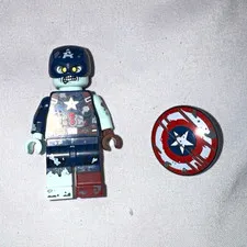LEGO Marvel Studios Zombie Captain America Minifigure w/ Shield Accessory