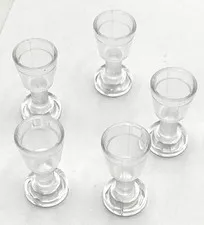 Lego 5 New Trans-Clear Minifigure Utensil Goblets Parts