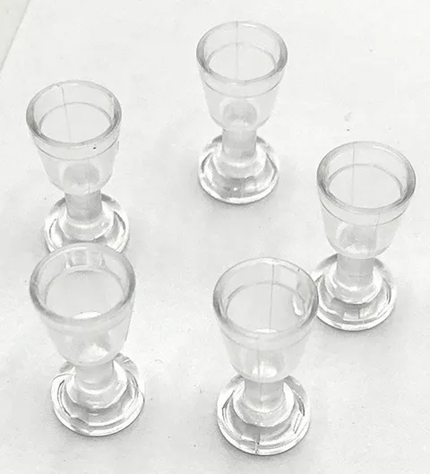 Lego 5 New Trans-Clear Minifigure Utensil Goblets Parts