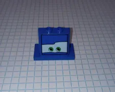 1 Lego 93598pb07 Cars Ivan Mater Blue Windscreen Eyes White Background WYSIWYG
