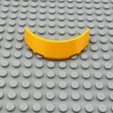 LEGO Vehicle Part - Bright Light Orange - Windscreen 3 x 6 x 1 Curved