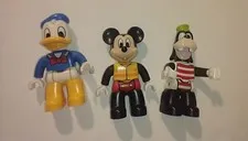 LEGO DUPLO Mickey Mouse Goofy Donald Duck Figures Minfigs Beach House Set Swim