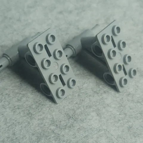 LEGO 42608 Plate 2 x 4 Thin with Bottom Struts to Pins Light Bluish Gray x2