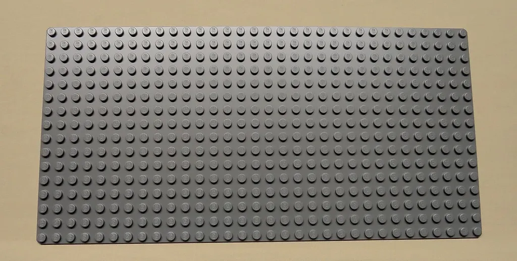X12 New LEGO Gray Baseplates Base Plate Brick Building 5x10 inches MILS GRAY
