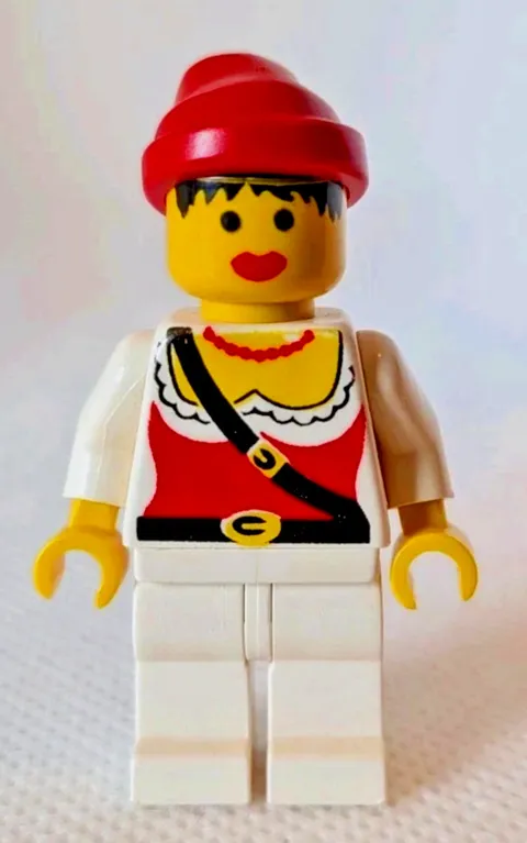 Lego pi058 Pirate Female w/ White Legs & Red Bandana - Minifigure