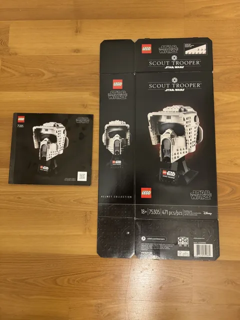 LEGO Star Wars Scout Trooper Helmet 75305 Box & Manual - EMPTY BOX