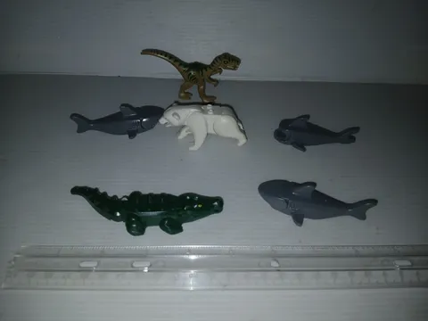 Authentic LEGO Minifigure Lot of Animals Figures including Polar Bear & Aligator