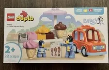 LEGO DUPLO 10458 ICE CREAM TRIP WITH BLUEY 22 PIECES TODDLER TOY FOR KIDS