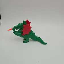 Lego 6028 Castle Green Dragon Knight with Red Wings Posable Moveable