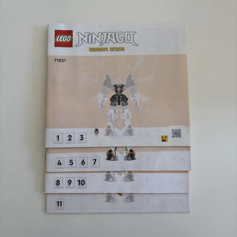 Lego Ninjago Dragon’s Rising Instruction Books ONLY 4 Manuals Bags 1 to 11 71821