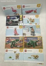 Lot Of 10 Pcs Lego Creator Mixed Theme 3-In-1 Instruction Manuals Books