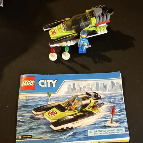 LEGO City Race 60114 Race Boat 95pcs Complete Set w/ Box Ages 5-12 Vehicles