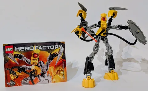 Lego #6229 Hero Factory XT4, 100% Complete With Weapons & Instructions!!
