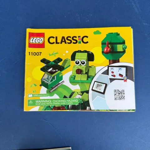 LEGO Classic Instruction Booklet 11007 Manual Yellow Folded Creased QR Code