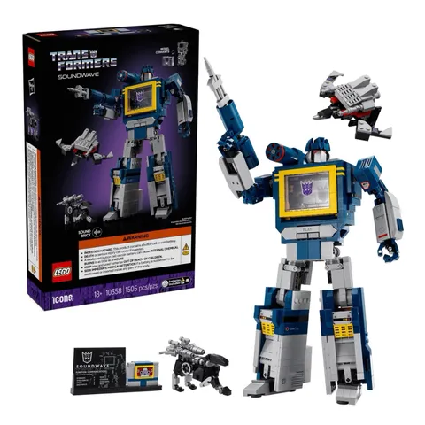 LEGO Icons: Transformers Soundwave Set 10358 1505 PCS New In Box Sealed