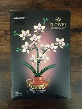 14" POTTED ORCHID + Vase Wall Display Flower Botanical Building Brick Block Set