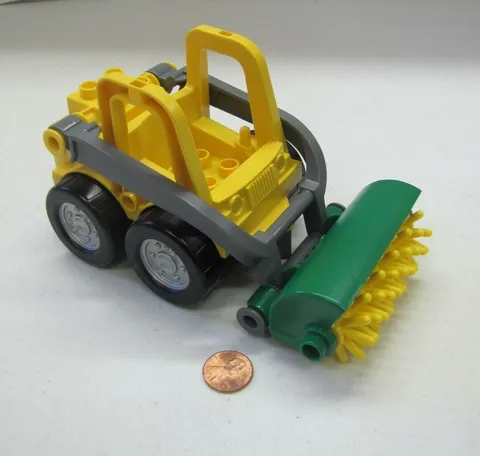Lego Duplo YELLOW STREET SWEEPER Vehicle 2006 Town City #4978 Bar & Cleaner Part