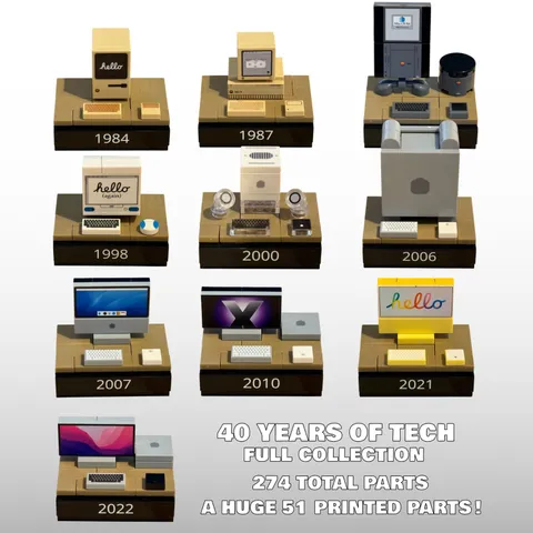 Mac Custom Lego Sets x 10, full collection of custom printed buildable tech sets