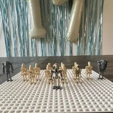 LEGO Star Wars Battle Droid & Super Battle Droid Minifigure Lot Tan Gray