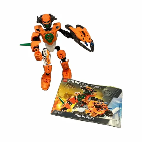 LEGO Hero Factory Nex 2.0 #2068 Complete 19pc Set w/ Manual (No Box) 2011