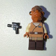 LEGO Star Wars Admiral Ackbar Character Minifigure w/ Blaster Accessory Pre Used