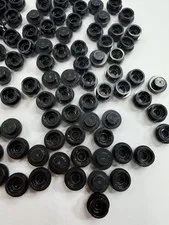 200 BRAND NEW LEGO BLACK PLATE ROUND 1 x 1 1x1 with Stud LOT