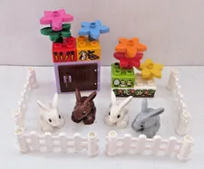 Lego Duplo Bunny Rabbits Animals  Easter Toy Lot Toy Bundle Preschool