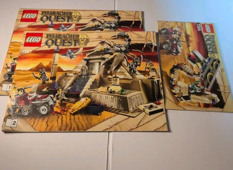 Lego Pharaoh's Quest Scorpion Pyramid Instructional Manuals 7327 Two Book & 7325