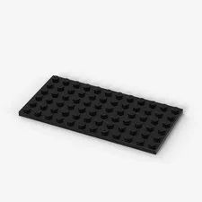 LEGO® Plate: 3028 - Black - Used