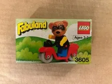 Lego Fabuland 3605 Ricky Raccoon & His Scooter - Brand New In Factory Sealed Box