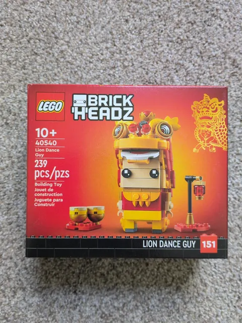 LEGO BRICKHEADZ: Lion Dance Guy Lego 40540 NIB Factory Sealed **Retired