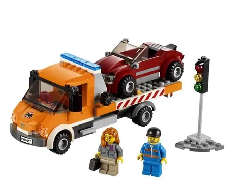 Lego City #60017 Flatbed Truck 2013 Completely Built w/Instructions Retired Set