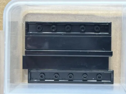 LEGO Parts - Black Tile 1 x 6 - No 6636 - QTY 5