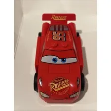 Lego Cars Lightning McQueen Minifigure #crs018 Red Rust-eze In Fancy Script