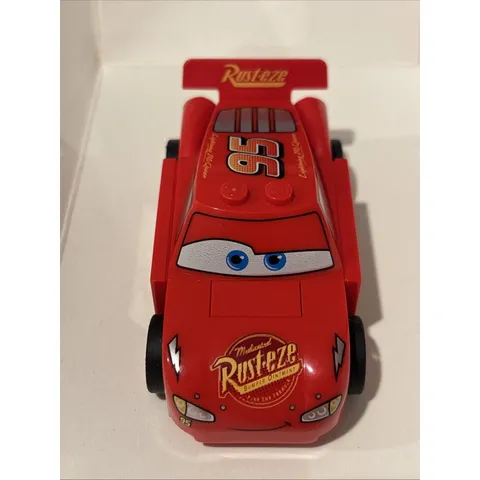 Lego Cars Lightning McQueen Minifigure #crs018 Red Rust-eze In Fancy Script