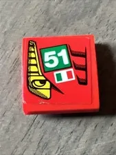LEGO 15068pb112R Red Slope Curved 2x2x2/3 Yellow Eye 51 Italy Flag
