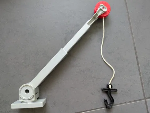 Lego Duplo Winch Crane Grab Telescopic Arm Boom Winch Hook Grey