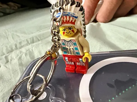 LEGO Native American Chief Minifigure Keychain Detachable Keyring Belt Chain