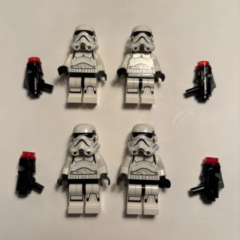 LEGO Star Wars Stormtrooper Minifigures sw0578 & sw0617 Lot of 4 from Set 75078