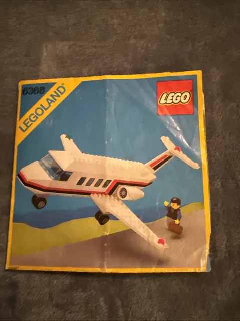 Lego Town Jet Airliner (6368) Instruction Manual Booklet Only 1985 Germany